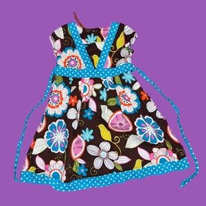 Adorable, little girl’s Studio Bini Dress - big bright bold floral pattern